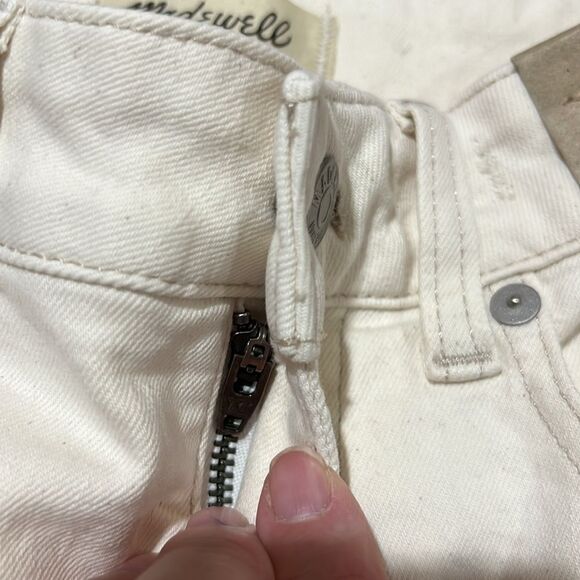 Madewell no825 Curvy 90s Straight ivory denim jeans NWT size 23 - Picture 9 of 12